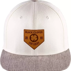 Black Clover + Rawlings Leather Patch Flat Brim Hat