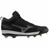 Mizuno Dominant 4 Black/White Mid Metal Men's Cleats