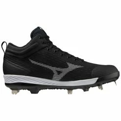 Mizuno Dominant 4 Black/White Mid Metal Men's Cleats