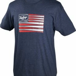 Rawlings Patch And Bat Flag Adult T-shirt