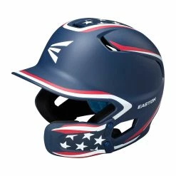 Easton Z5 2.0 Matte Finish Stars And Stripes Baseball Batter's Helmet With Universal Jaw Guard