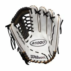 Wilson A1000 T125 Pitcher/Outfield Fastpitch Glove - 12.5" -Gloves popular store WBW100184 1 A1000 FP OF T125 125 White Black MetallicGold.png.high res