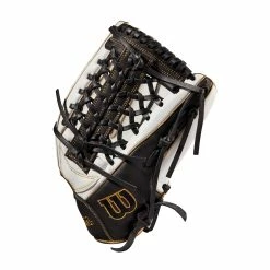 Wilson A1000 T125 Pitcher/Outfield Fastpitch Glove - 12.5" -Gloves popular store WBW100184 2 A1000 FP OF T125 125 White Black MetallicGold.png.high res